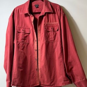 Northcrest Red Button-Up Cotton Jacket